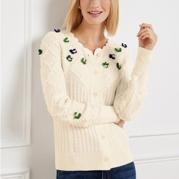 Talbots Sweaters - Talbots | Floral Cardigan Sweater | Sz Petite XL | NWOT